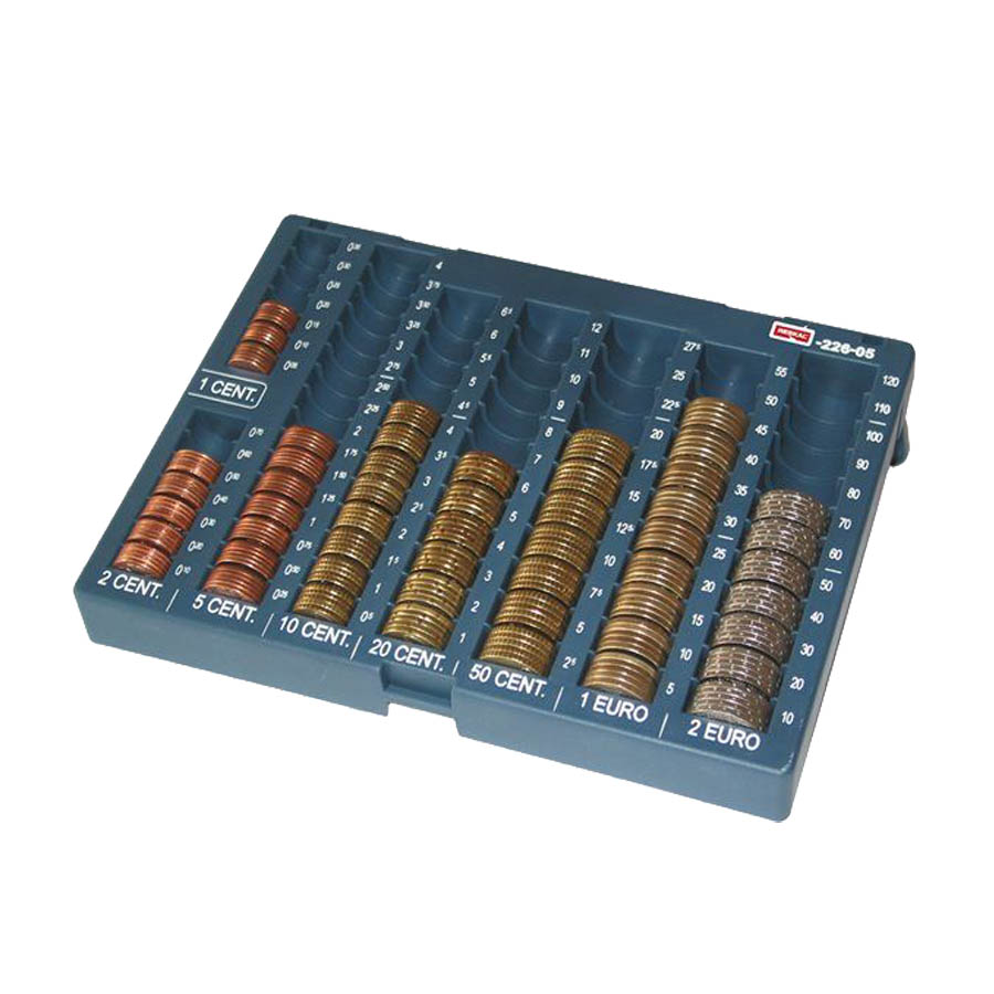 Monnayeur / Casier monobloc à pièces - trie et rangement de monnaies et de pièces