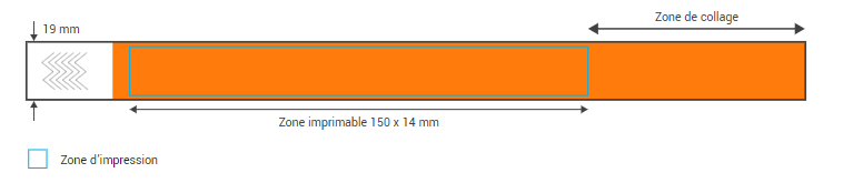 Bracelet Tyvek personnalisé 19 mm