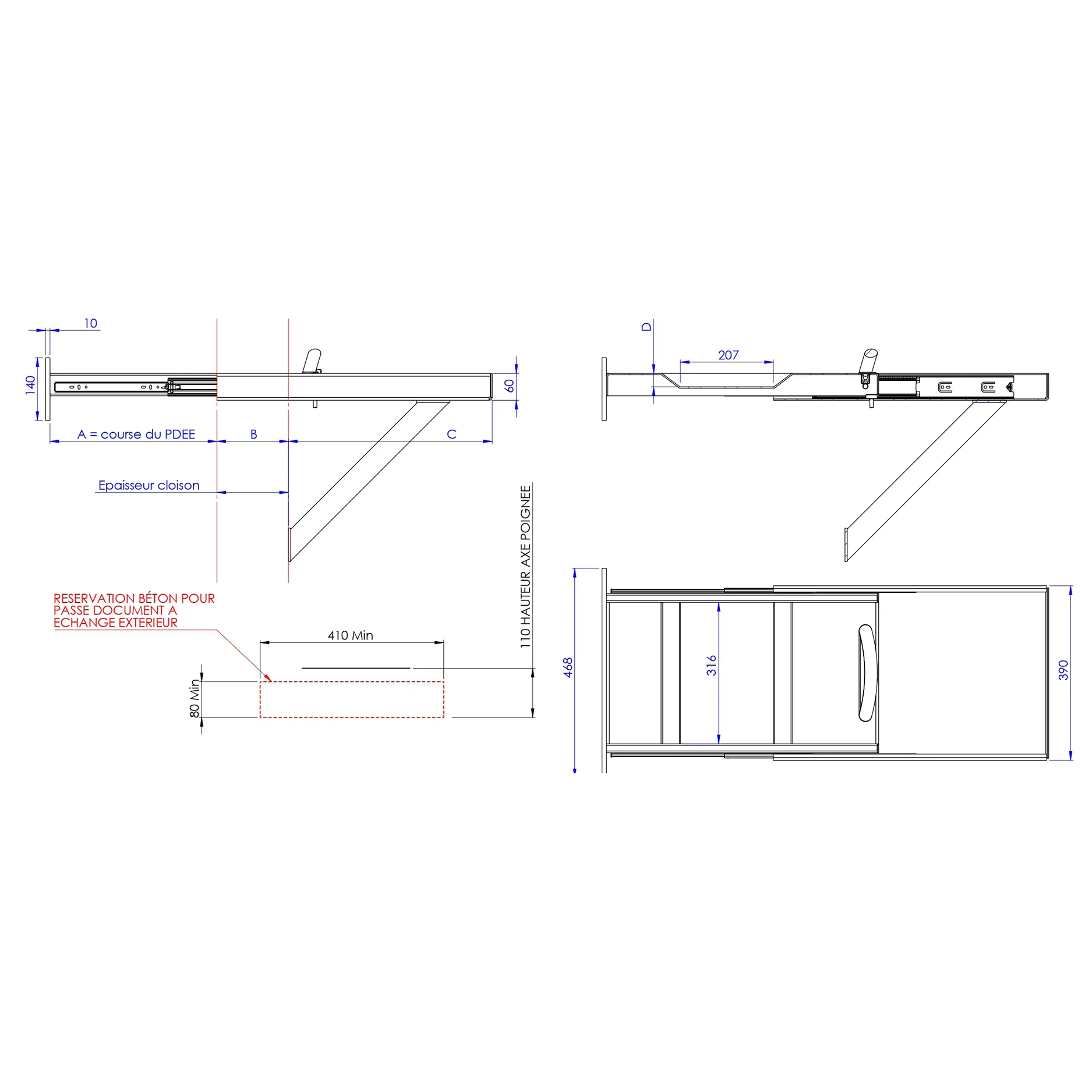côtes passe doc façade blindé