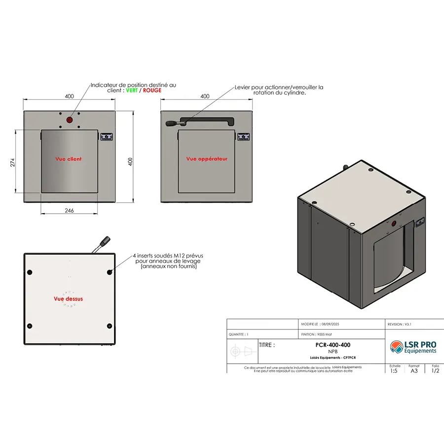côtes passe paquet rotatif 400