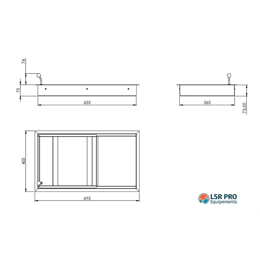 côtes passe document coulissant 400