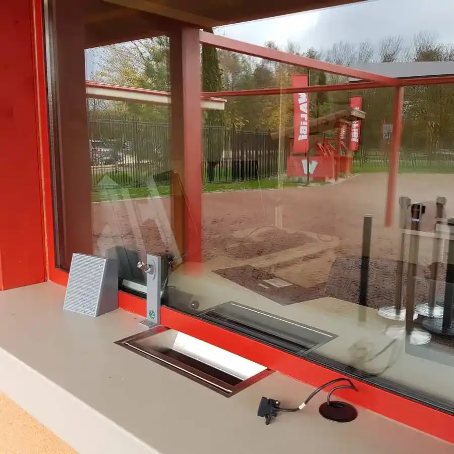 Passe-document coulissant 390 inox