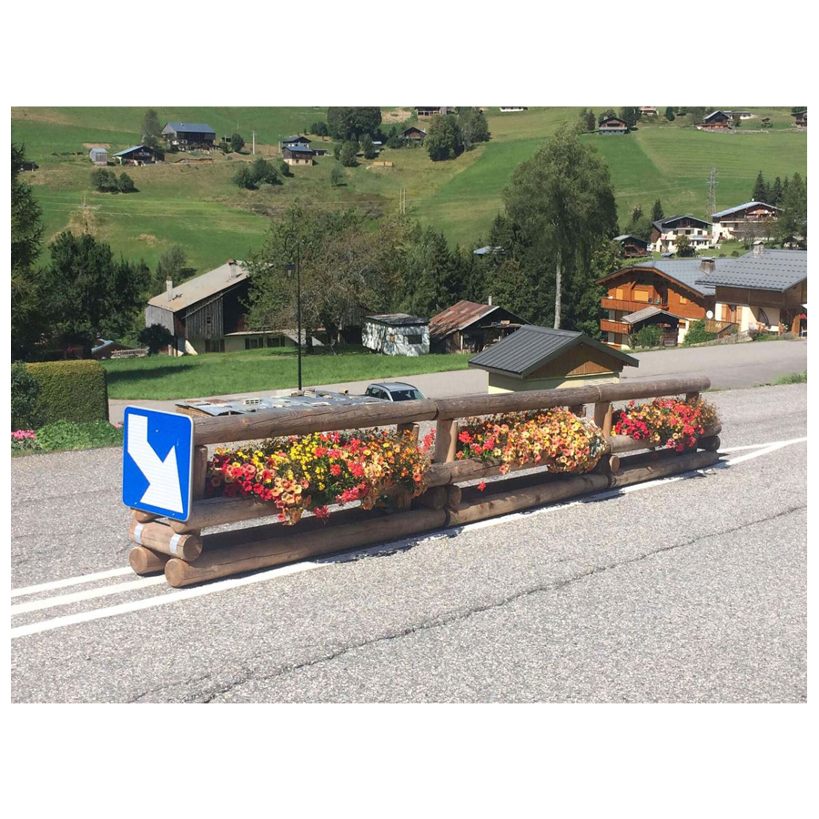 séparateur de voie en bois