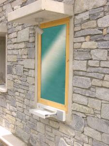 guichet vitré - position fermée situation