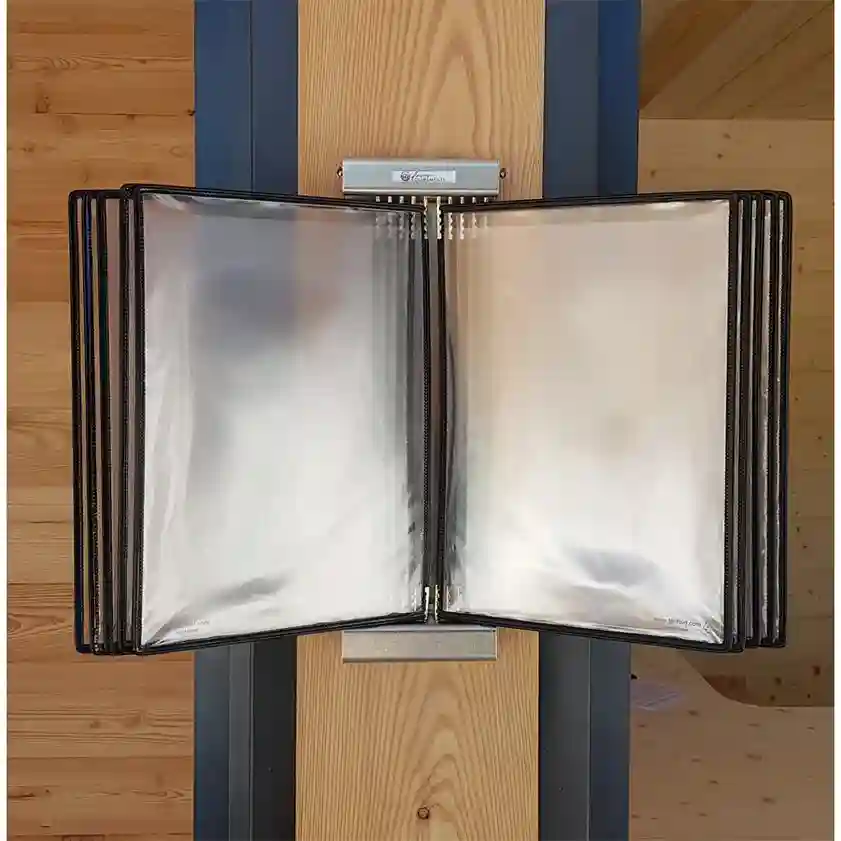 Porte documents pivotant mural