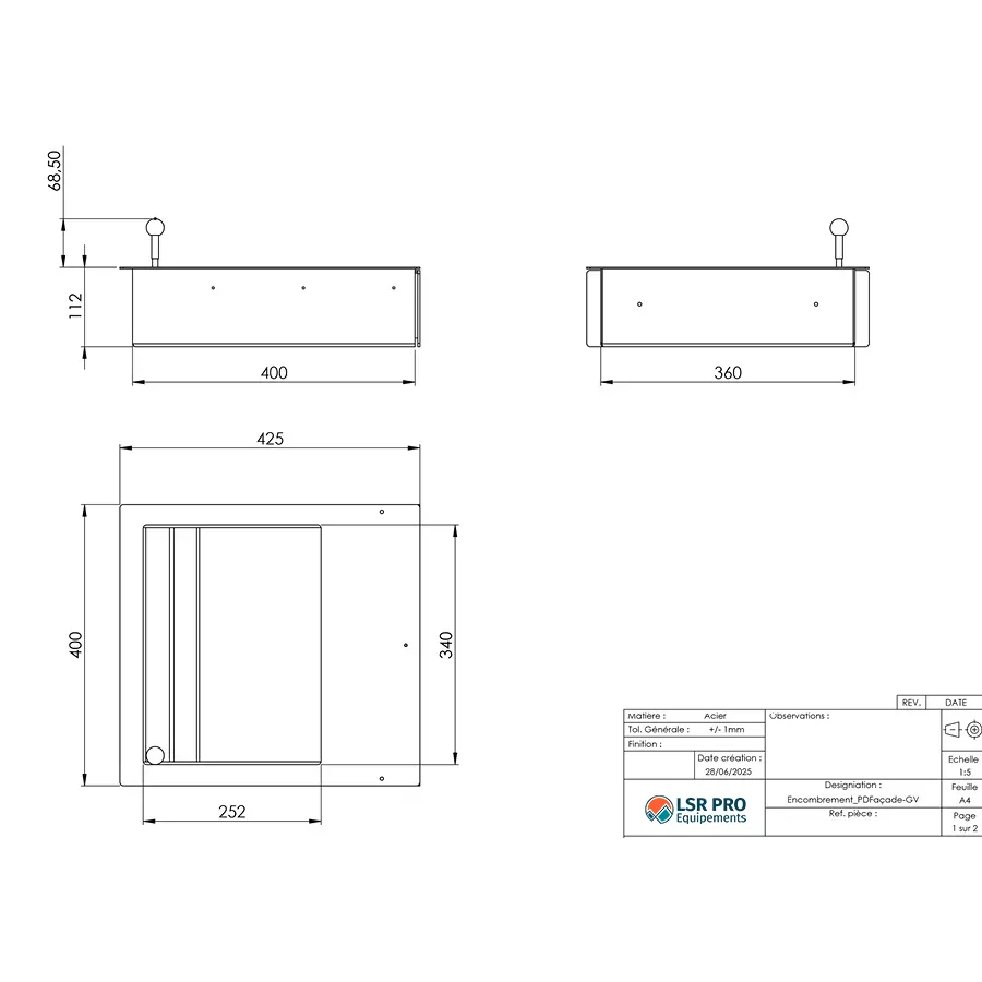 côtes passe document + interphonie