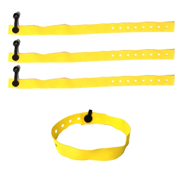 bracelet tissu jaune