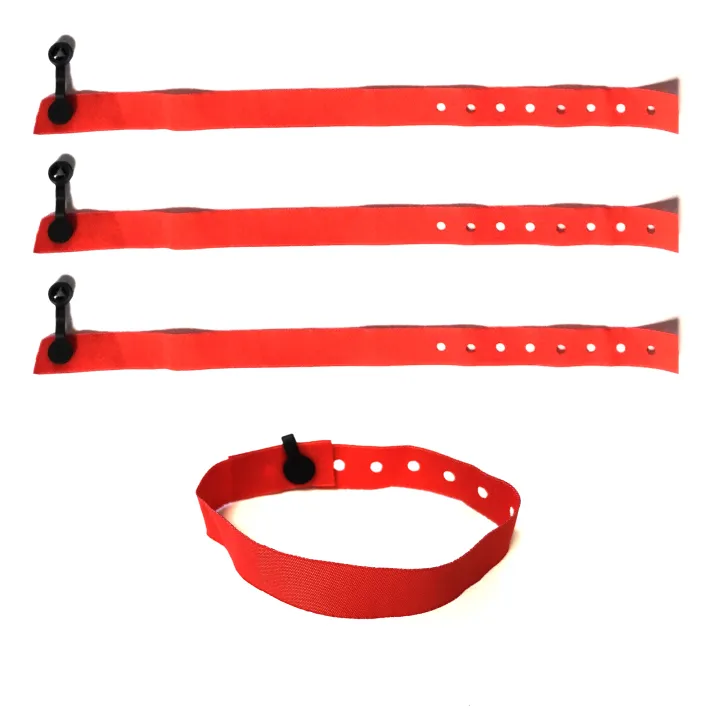bracelet tissu rouge