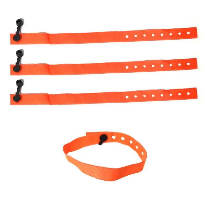 bracelet tissu orange
