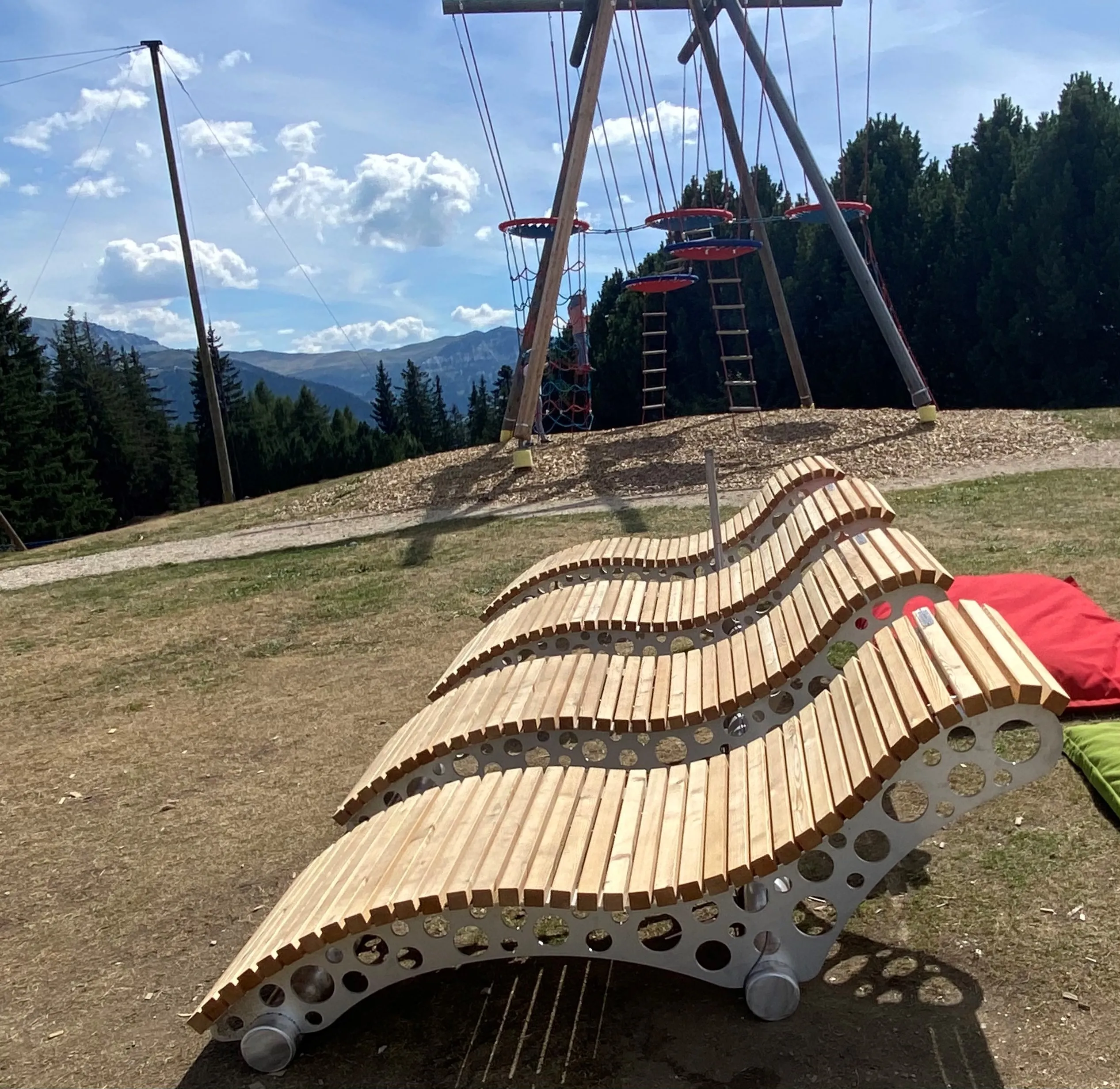 aménagement base de loisir du Jaillet à Combloux - bain de soleil