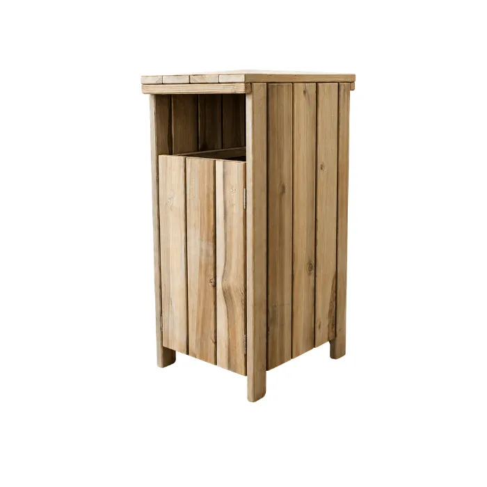 corbeille extérieure bois