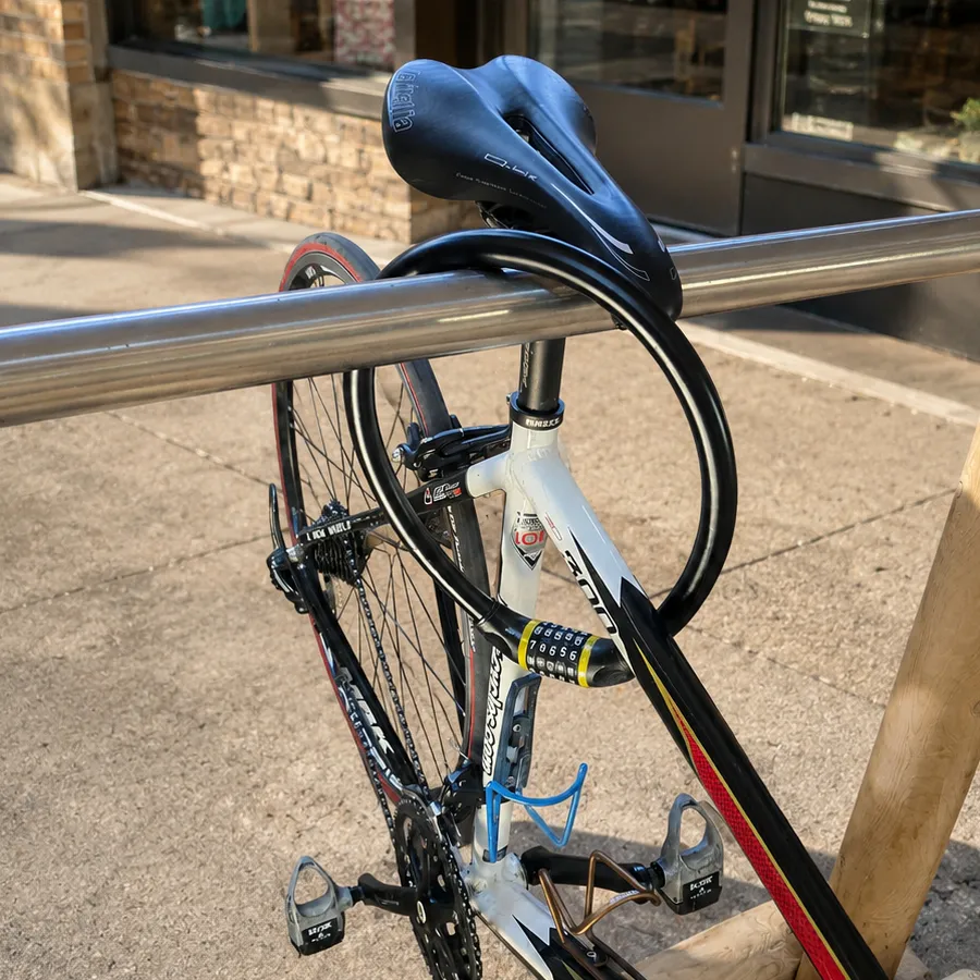 antivol vélo adapté rack à vélo - en situation